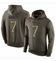 NFL Nike Arizona Cardinals 7 Blaine Gabbert Green Salute To Service Men Pullover Hoodie