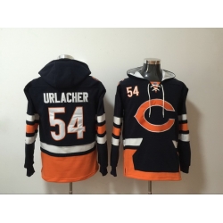 Men Nike Chicago Bears Brian Urlacher 54 NFL Winter Thick Hoodie