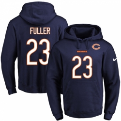 NFL Mens Nike Chicago Bears 23 Kyle Fuller Navy Blue Name Number Pullover Hoodie