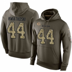 NFL Nike Chicago Bears 44 Nick Kwiatkoski Green Salute To Service Mens Pullover Hoodie