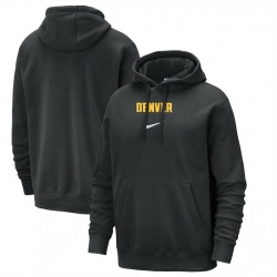 Men Denver Nuggets Black 2023 24 City Edition Essential Club Pullover Hoodie