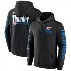 Men Oklahoma City Thunder Black 2025 Finals Champions Open Shot Pullover Hoodie