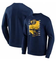 Men Denver Nuggets Navy 2023 Champions Free Throw Graphic Crew Sweatshirt