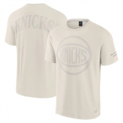 Men Fanatics Cream New York Knicks Elements Iconic T Shirt