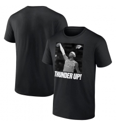 Men Oklahoma City Thunder Shai Gilgeous Alexander Black 2025 Finals Champions Celebration T Shirt Men Oklahoma City Thunder Shai Gilgeous Alexander Black 2025 Finals Champions Celebration T Shirt