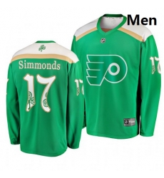 Flyers 17 Wayne Simmonds Green 2019 St  Patrick Day Adidas Jersey