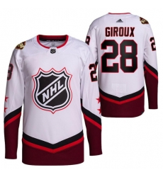 Men Philadelphia Flyers 28 Claude Giroux 2022 All Star White Stitched Jersey