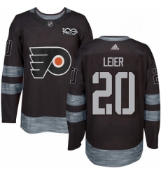 Mens Adidas Philadelphia Flyers 20 Taylor Leier Premier Black 1917 2017 100th Anniversary NHL Jersey 