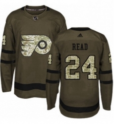 Mens Adidas Philadelphia Flyers 24 Matt Read Authentic Green Salute to Service NHL Jersey 