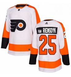 Mens Adidas Philadelphia Flyers 25 James Van Riemsdyk Authentic White Away NHL Jersey 