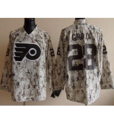 Philadelphia Flyers 28 Claude Giroux White Camo NHL Jerseys