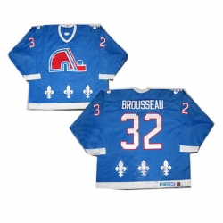 nhl quebec nordiques #32 brousseau blue[ccm]