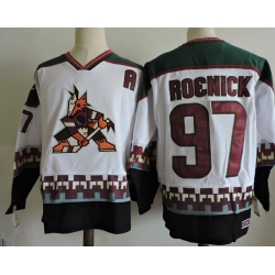 Men Adidas Arizona Coyotes 97 Jeremy Roenick White Stitched NHL Jersey