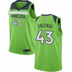 Mens Nike Minnesota Timberwolves 43 Anthony Tolliver Swingman Green NBA Jersey Statement Edition 