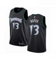 Womens Minnesota Timberwolves 13 Shabazz Napier Swingman Black Hardwood Classics Jersey 