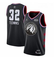 Womens Nike Minnesota Timberwolves 32 Karl Anthony Towns Black NBA Jordan Swingman 2019 All Star Game Jersey