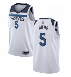 Womens Nike Minnesota Timberwolves 5 Gorgui Dieng Swingman White NBA Jersey Association Edition