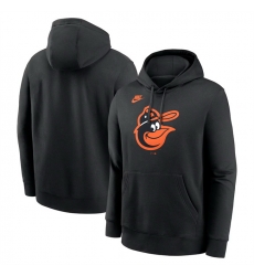 Men Baltimore Orioles Black Cooperstown Collection Logo Club Pullover Hoodie