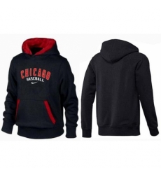 MLB Men Nike Chicago Cubs Pullover Hoodie BlackRed