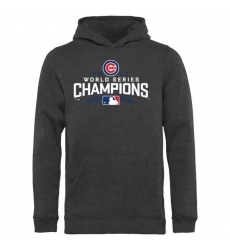 Men Chicago Cubs Black 2016 World Series Champions Men Pullover Hoodie