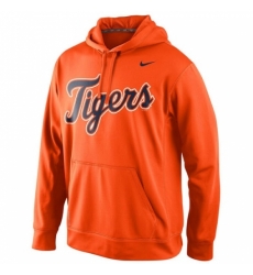 MLB Detroit Tigers Nike Men KO Wordmark Perfomance Hoodie Orange