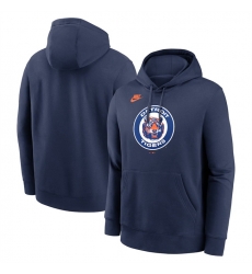 Men Detroit Tigers Navy Cooperstown Collection Logo Club Pullover Hoodie