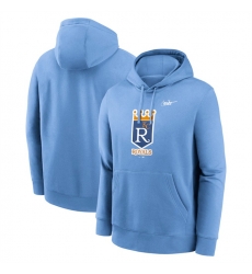 Men Kansas City Royals Light Blue Cooperstown Collection Pullover Hoodie