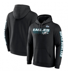 Men Philadelphia Eagles Black Super Bowl LVII Star Trail Pullover Hoodie