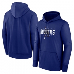 Men Los Angeles Dodgers Blue Pregame Performance Pullover Hoodie