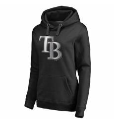 MLB Tampa Bay Rays Women Platinum Collection Pullover Hoodie Black