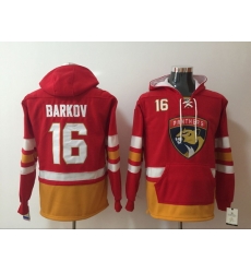 Men's Florida Panthers 16 Aleksander Barkov Red Stitched Hoody