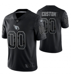 Men Women Youth Custom Arizona Cardinals Black Reflective Limited Stitched Football Jersey