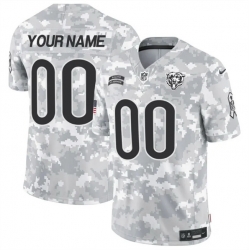 Men Chicago Bears Active Player Custom 2024 F U S E Arctic Camo Salute To Service Limited Stitched Football Jersey