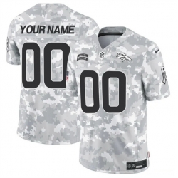 Men Denver Broncos Active Player Custom 2024 F U S E Arctic Camo Salute To Service Limited Stitched Football Jersey