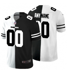 Men Women Youth Toddler Las Vegas Raiders Custom Men Black V White Peace Split Nike Vapor Untouchable Limited NFL Jersey