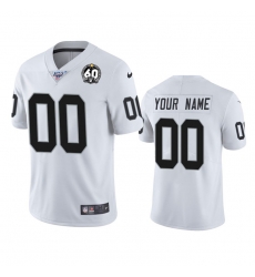 Men Women Youth Toddler Nike Las Vegas Raiders Custom White 60th Anniversary Vapor Limited Stitched NFL 100th Season Jersey