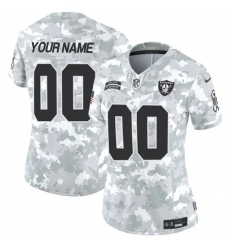 Women Las Vegas Raiders Active Player Custom 2024 F U S E Arctic Camo Salute To Service Limited Stitched Jersey