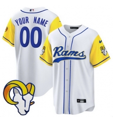 Men Los Angeles Rams Active Player Custom White Stitched Baseball Jersey