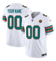 Men Women youth Miami Dolphins Active Player Custom White 2023 F U S E  Alternate With John Madden Patch Vapor Limited Stitched Football Jersey