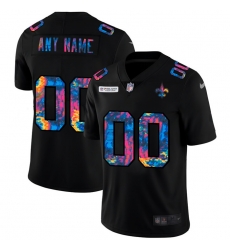 Men Women Youth Toddler New Orleans Saints Custom Men Nike Multi Color Black 2020 NFL Crucial Catch Vapor Untouchable Limited Jersey