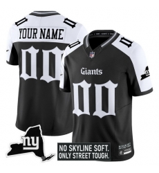 Men Women youth New York Giants Custom Alternate Black Gothic Theme Limited Jersey