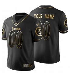 Men Women Youth Toddler Pittsburgh Steelers Custom Men Nike Black Golden Limited NFL 100 Jersey