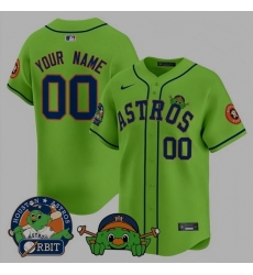 Men Women Youth Custom Astros Orbit Patch Vapor Premier Limited Green Custom Jersey V3 ALL stitched