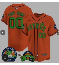 Men Women Youth Custom Astros Orbit Patch Vapor Premier Limited Orange Jersey V3 ALL stitched