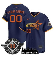 Men Women Youth Houston Astros Active Player Custom Navy 2025 City Connect Limited Stitched Baseball Jerseys Men Women Youth Houston Astros Active Player Custom Navy 2025 City Connect Limited Stitched Baseball Jerseys