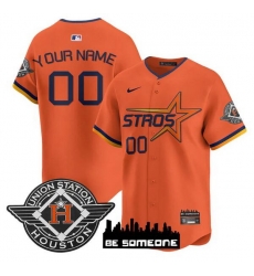 Men Women Youth Houston Astros Active Player Custom Orange 2025 City Connect Limited Stitched Baseball Jerseys Men Women Youth Houston Astros Active Player Custom Orange 2025 City Connect Limited Stitched Baseball Jerseys