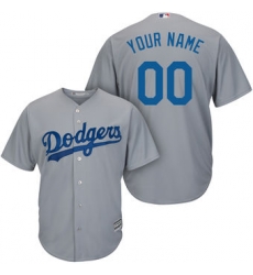 Men Women Youth All Size Los Angeles Dodgers Majestic Cool Base Custom Jersey Grey II 3