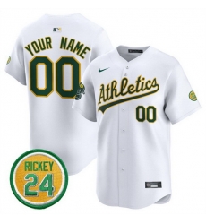 Men Women Youth Oakland Athletics Active Player Custom White 2024 Home Limited With Rickey Henderson Patch Stitched Jersey Men Women Youth Oakland Athletics Active Player Custom White 2024 Home Limited With Rickey Henderson Patch Stitched Jersey
