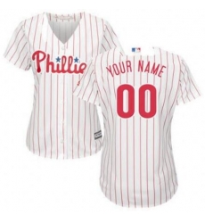 Men Women Youth All Size Philadelphia Phillies Cool Base Custom MLB Jersey White Red Strips