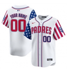 Men Women Youth San Diego Padres Active Player Custom White 2025 Independence Day Vapor Premier Limited Stitched Baseball Jersey Men Women Youth San Diego Padres Active Player Custom White 2025 Independence Day Vapor Premier Limited Stitched Baseball Jersey